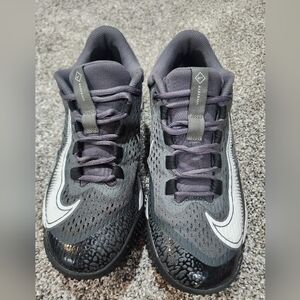 Nike Men's Alpha Huarache Elite 4 TF Turf Cleats Black/Gray DJ6523-011 Size 7